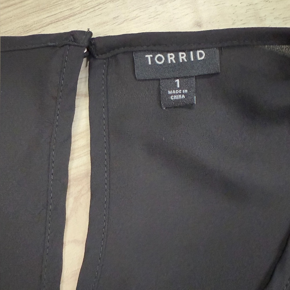 Torrid Black Sequin Embellished Blouse - Picture 3 of 7